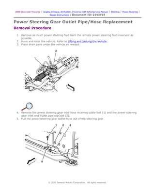 2009 chevrolet traverse repair manual