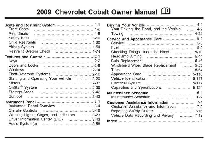 2009 chevy cobalt repair manual