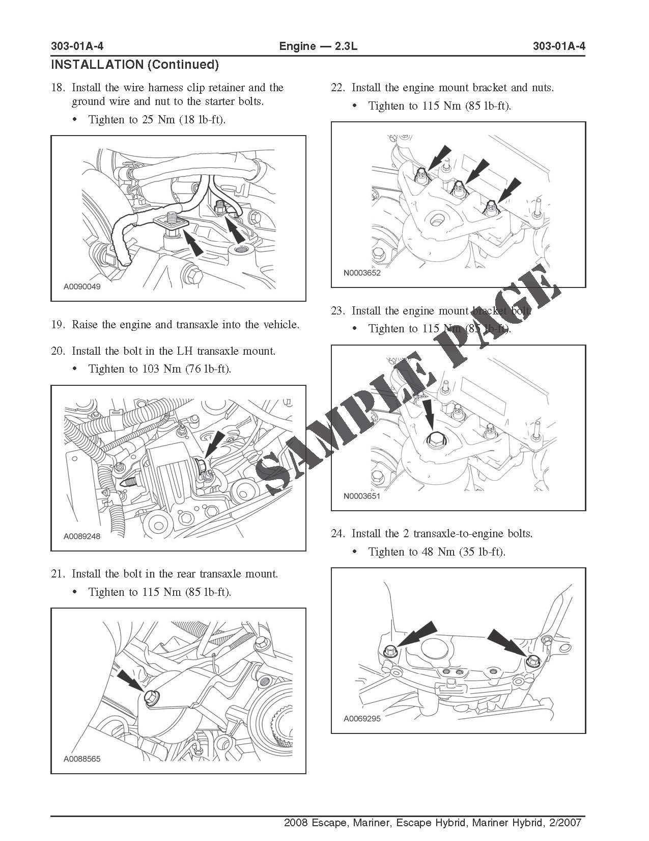 2009 ford escape repair manual