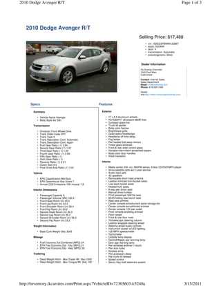 2010 dodge avenger repair manual