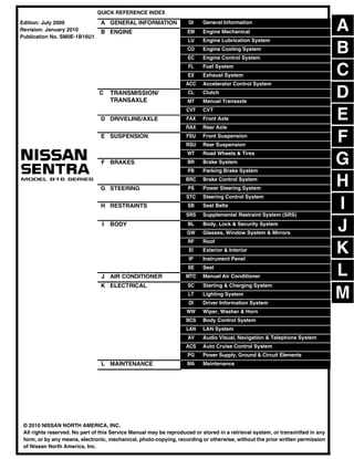 2010 nissan sentra repair manual