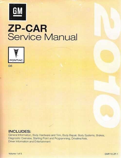 2010 pontiac g6 repair manual