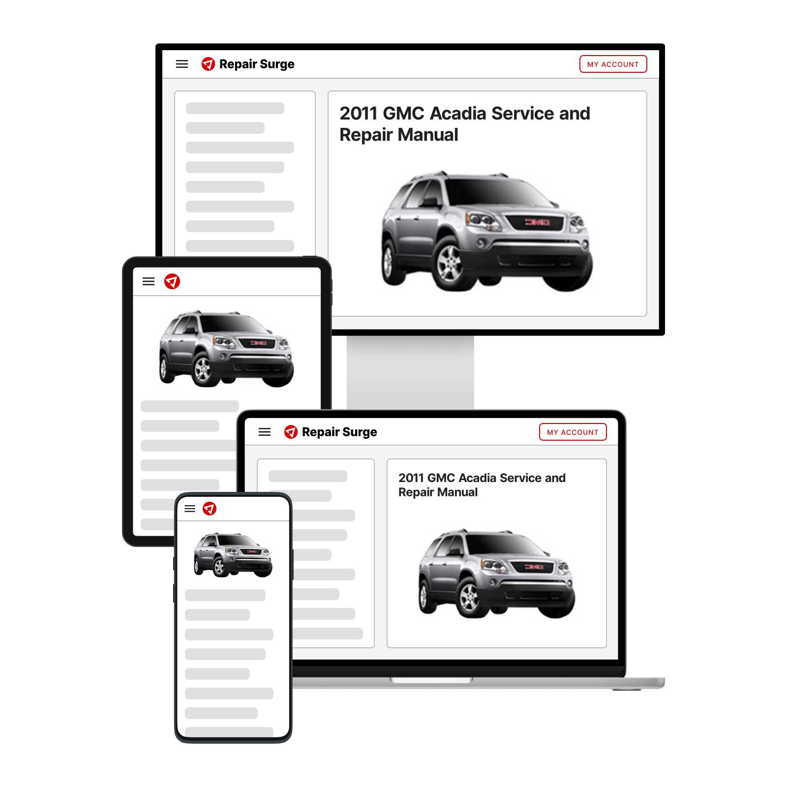 2011 gmc acadia repair manual