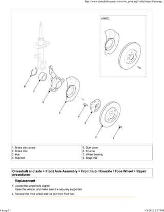 2011 kia sportage repair manual