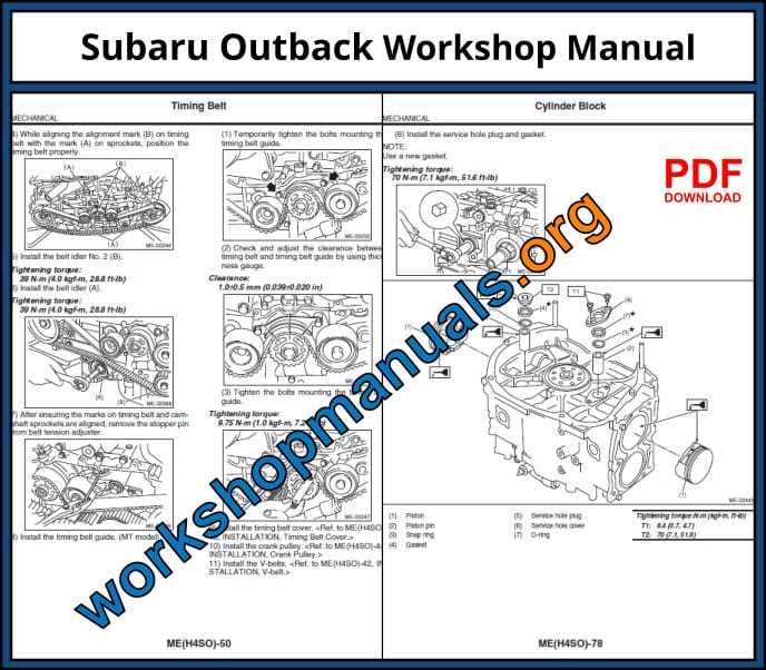 2011 subaru outback repair manual