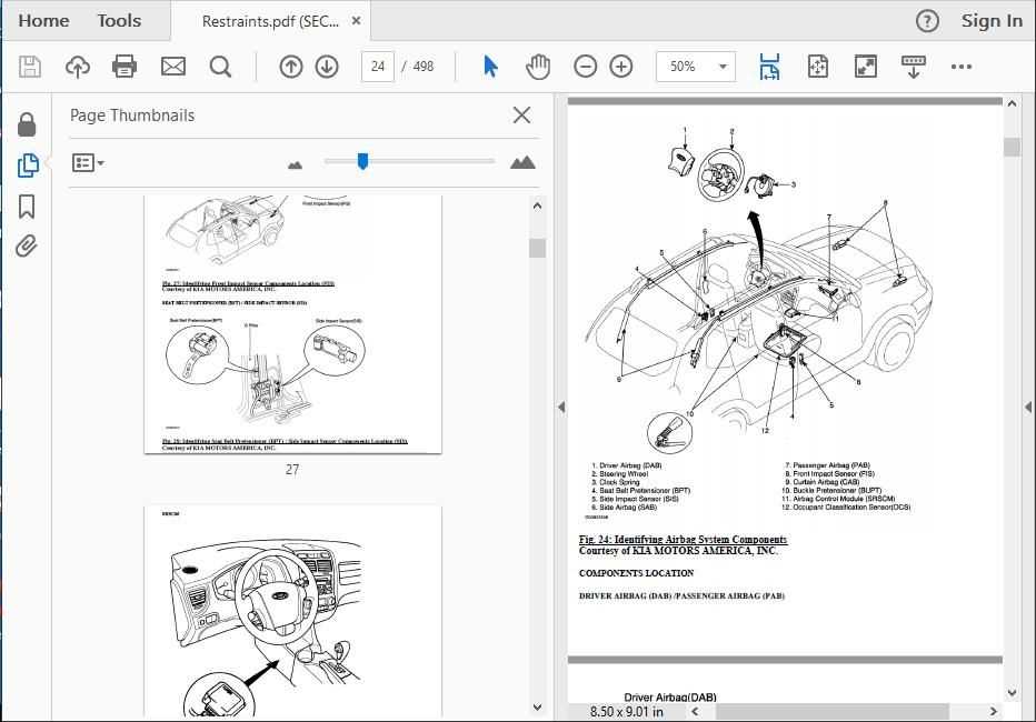 2011 kia sportage repair manual