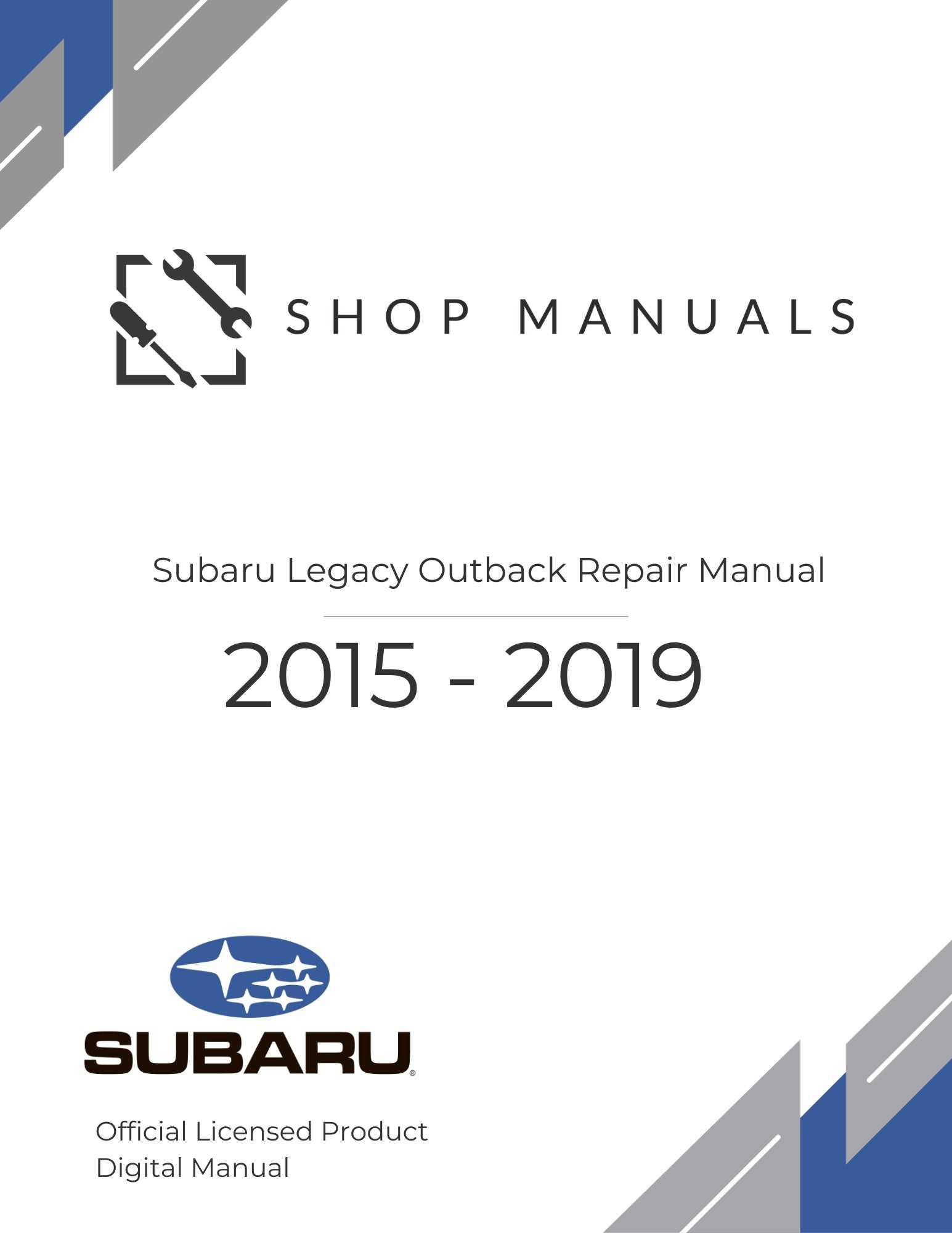 2015 subaru legacy repair manual