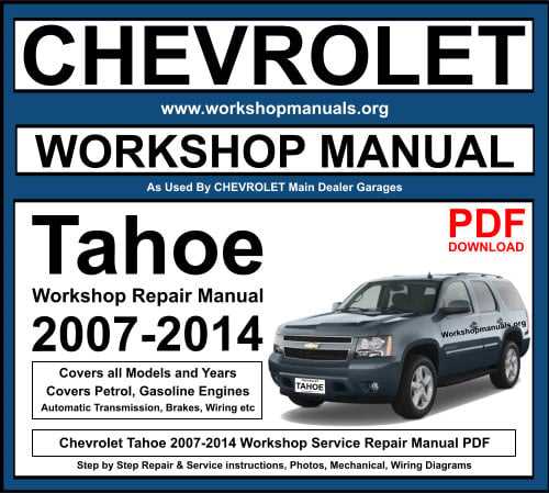 2016 chevy tahoe repair manual