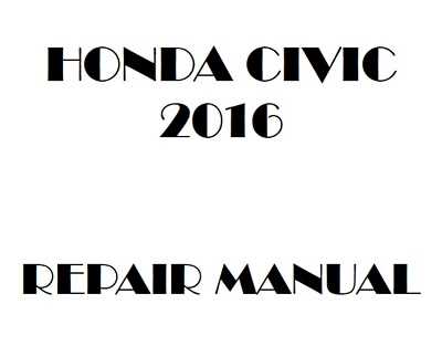 2016 honda civic repair manual