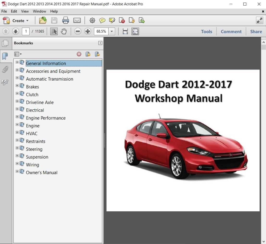 2016 dodge dart repair manual