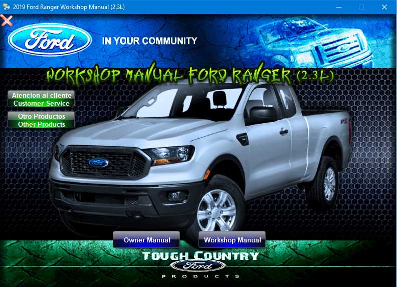 2019 ford ranger repair manual