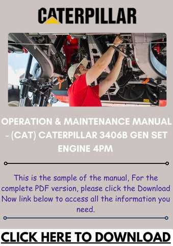 3406b cat engine repair manual