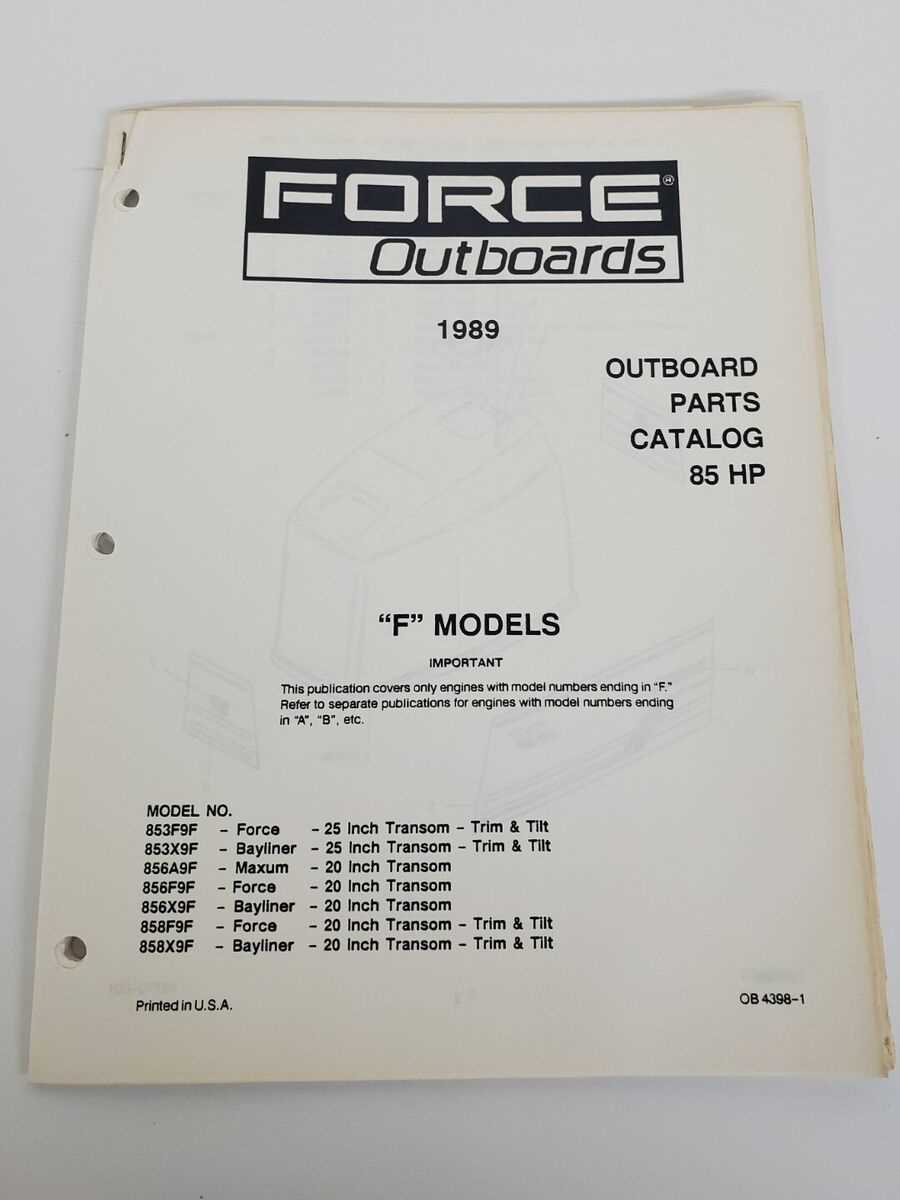 85 hp force outboard repair manual