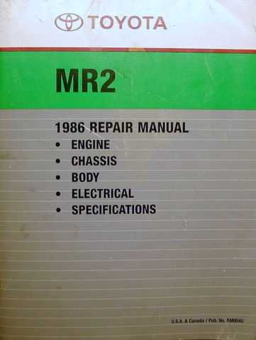 91 mr2 repair manual