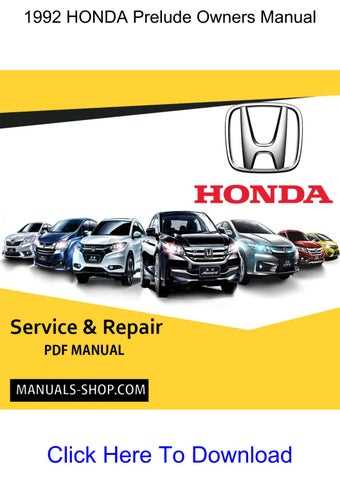 92 honda prelude repair manual