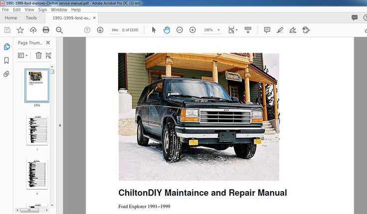 94 ford explorer repair manual