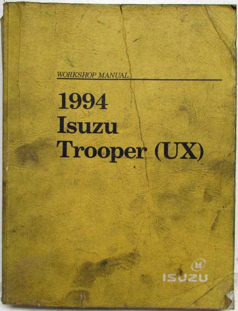 99 isuzu trooper repair manual