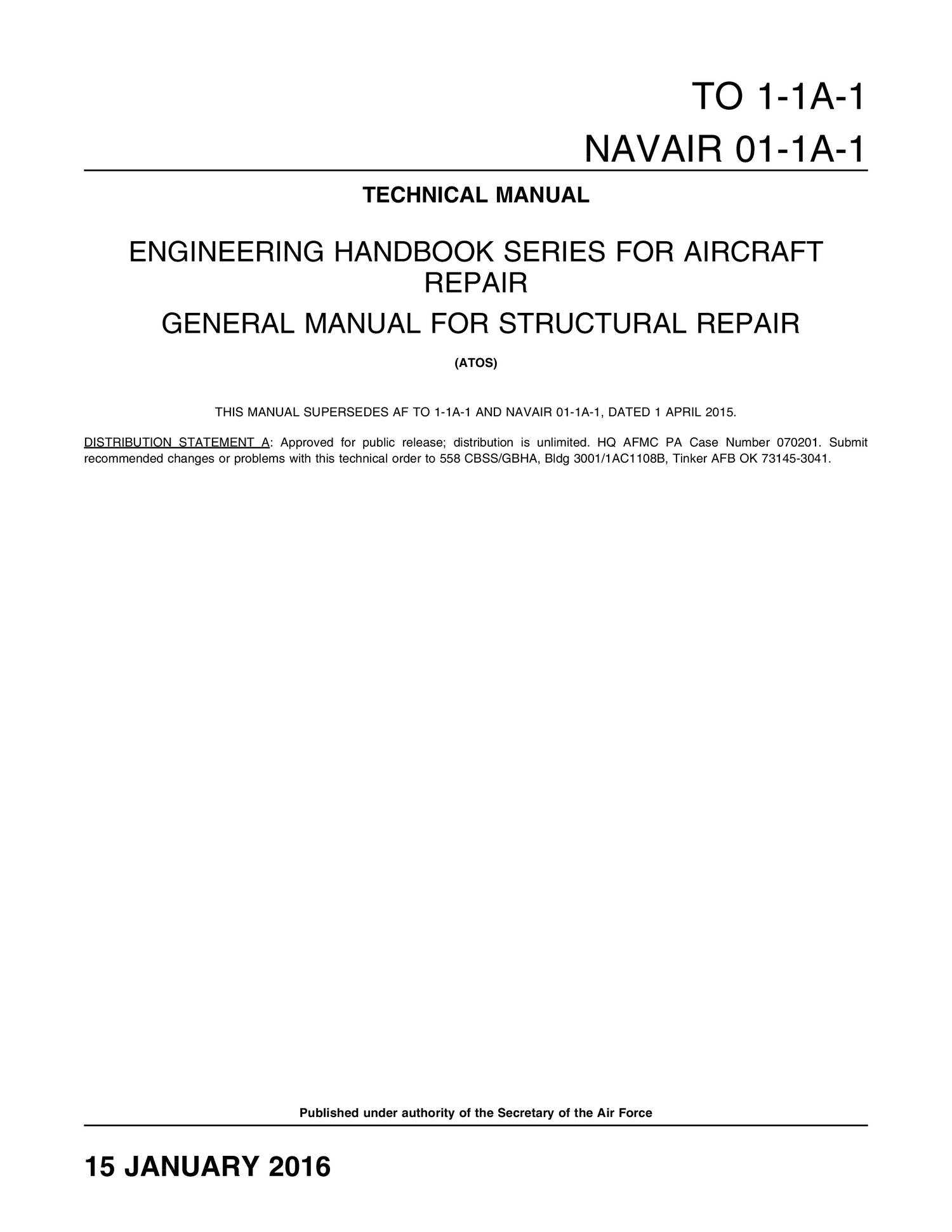 aircraft structural repair manual