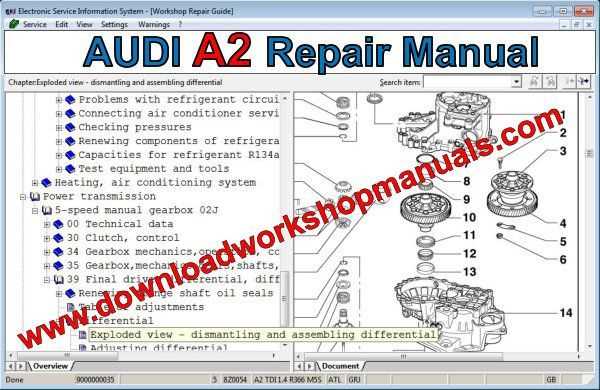 audi repair service manual