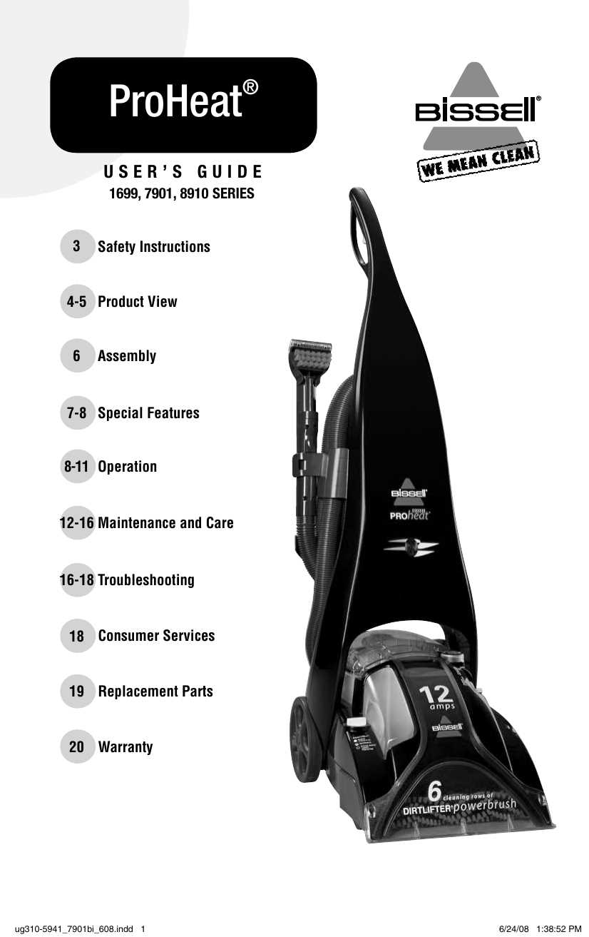 bissell proheat 2x 9400 repair manual