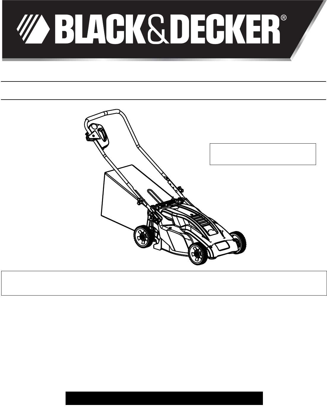 black and decker electric lawn mower repair manual