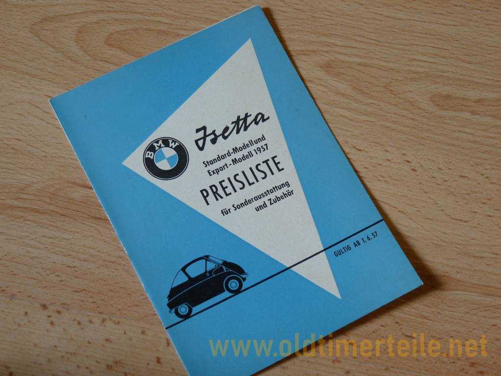 bmw isetta factory repair manual