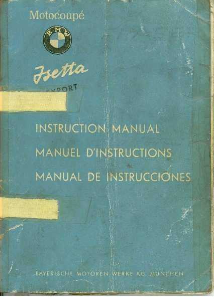 bmw isetta factory repair manual