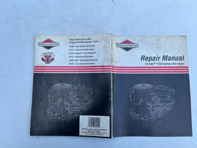 briggs & stratton 273521 intek v twin ohv repair manual