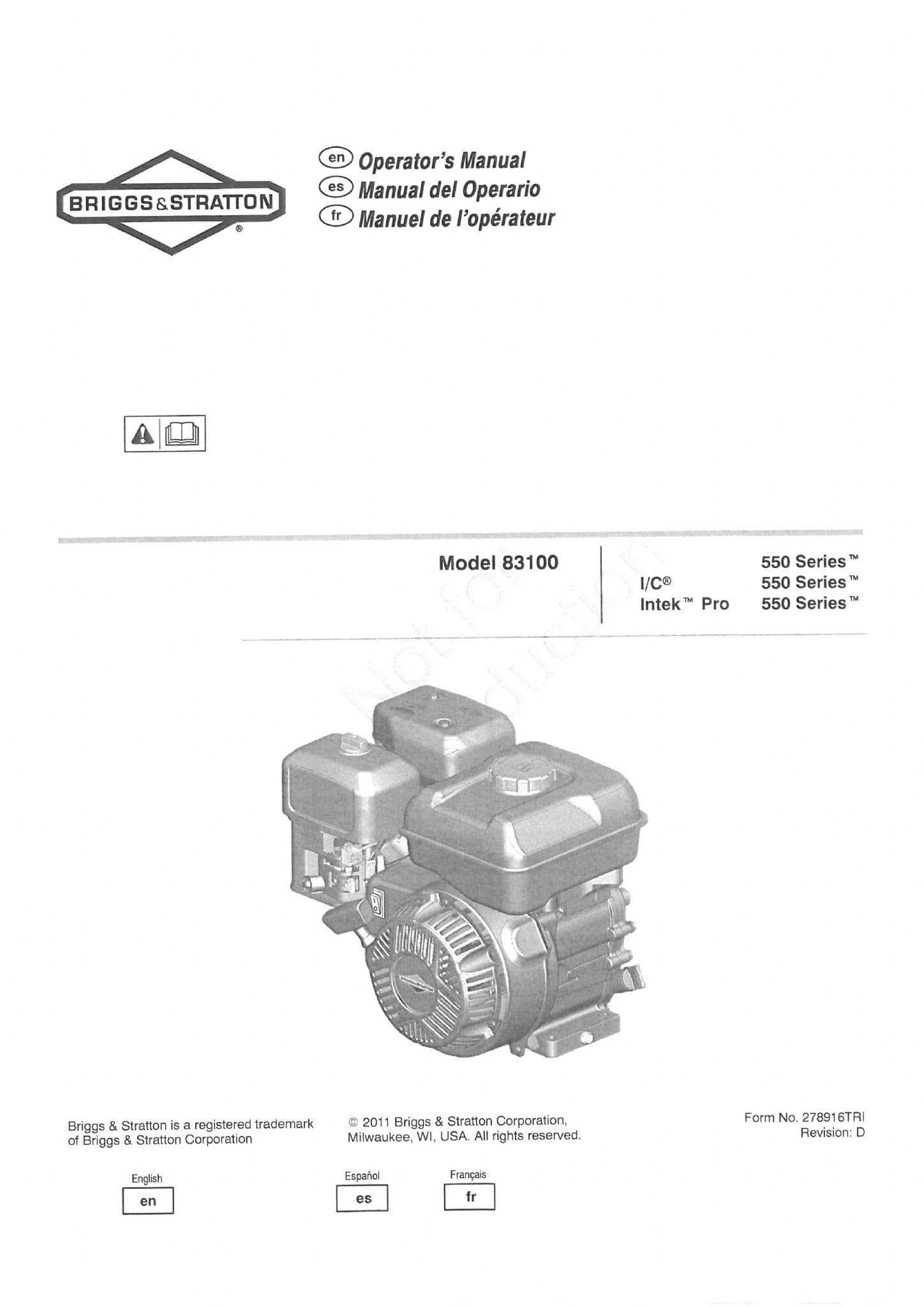 briggs and stratton 28000 series repair manual