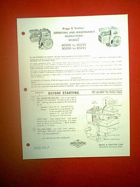 briggs and stratton model 80202 repair manual