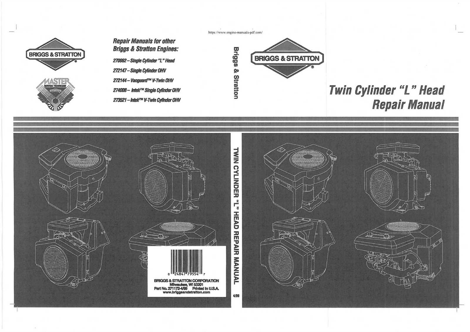 briggs and stratton single cylinder l head repair manual