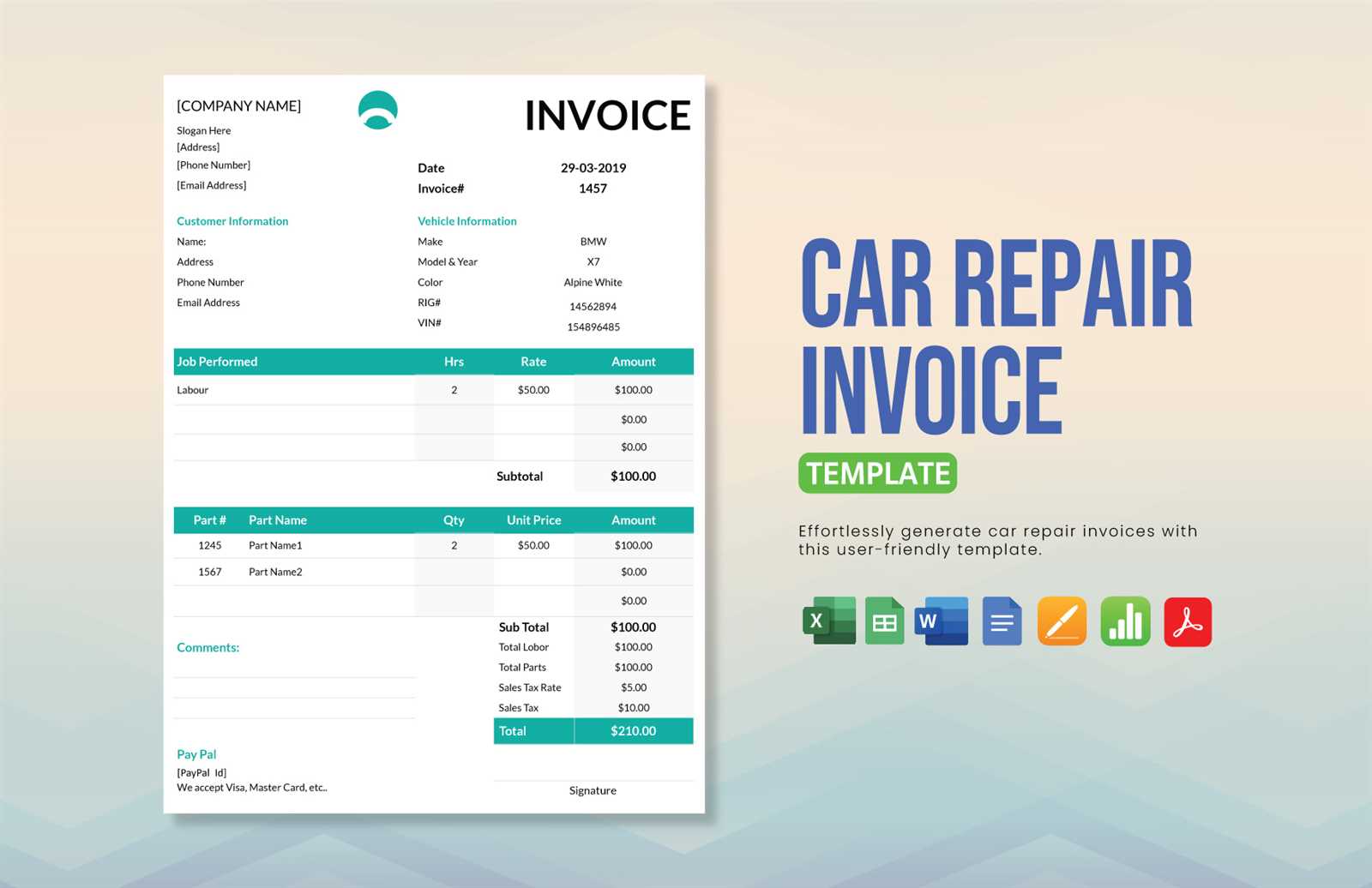 car repair billing procedures manual