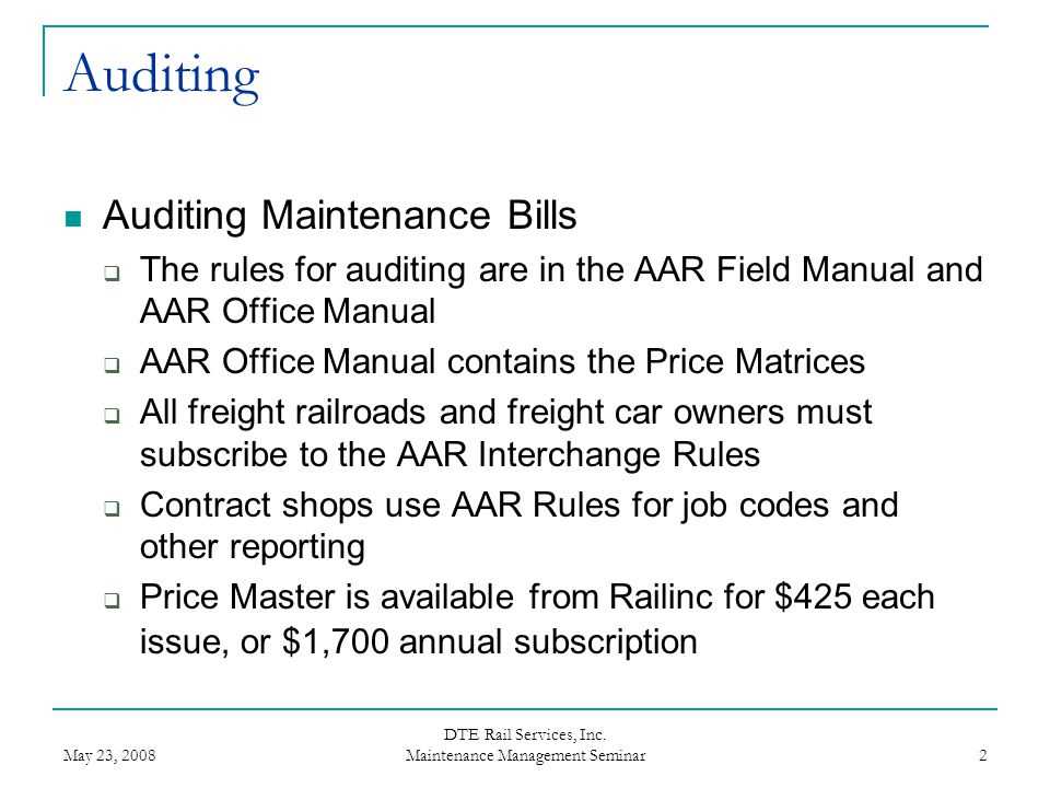 car repair billing procedures manual