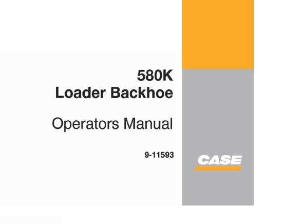 case 580k backhoe repair manual