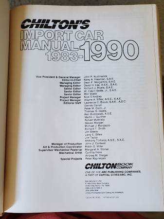 chilton import car repair manual