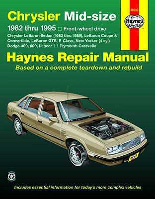 chrysler lebaron repair manual