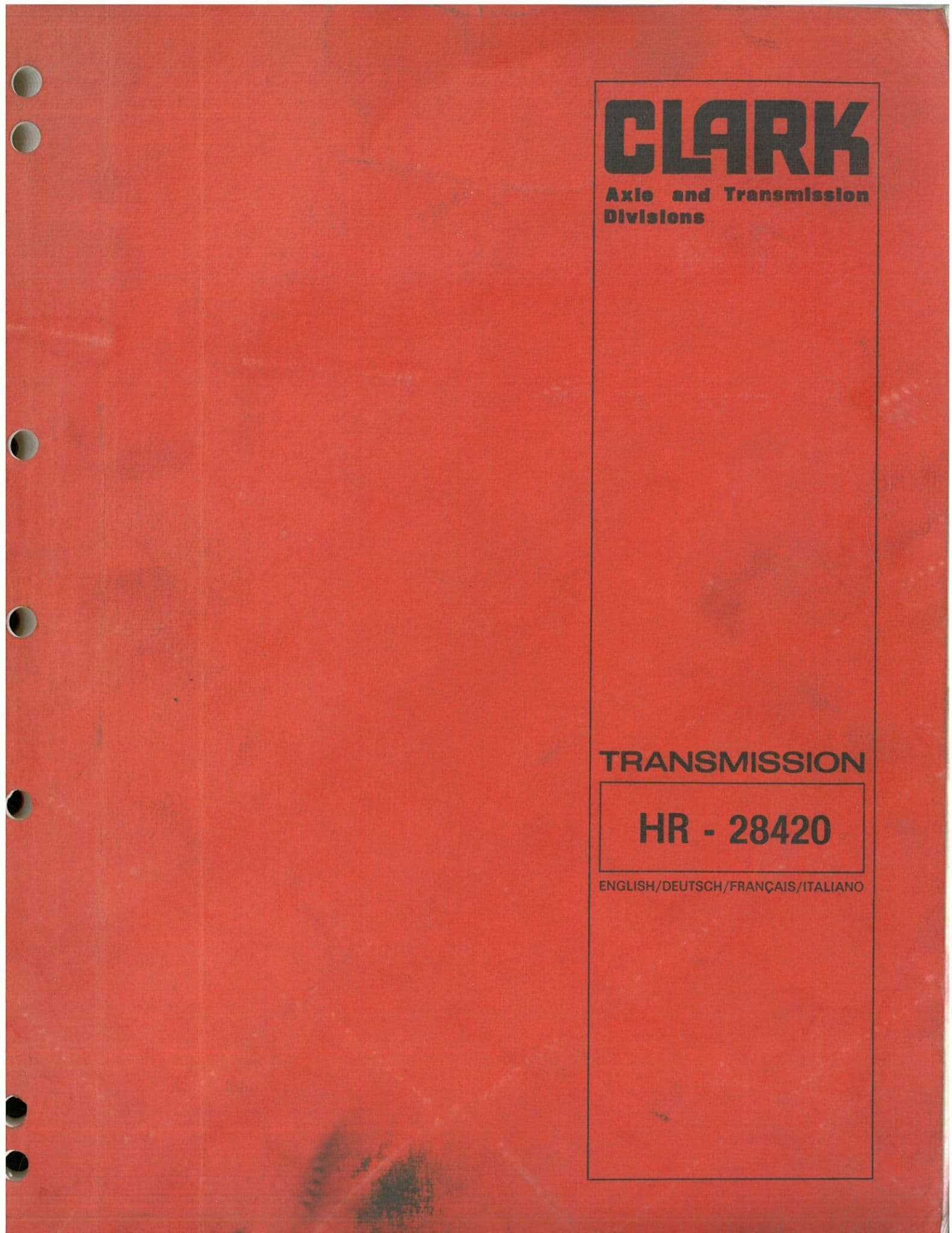 clark transmission repair manual