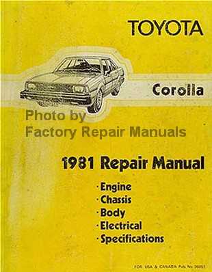 corolla 2001 repair manual