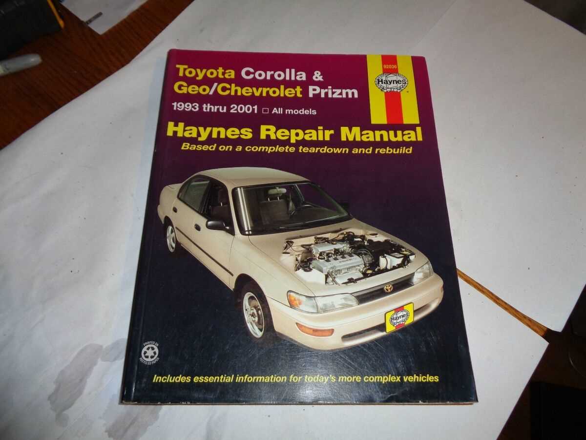 corolla 2001 repair manual