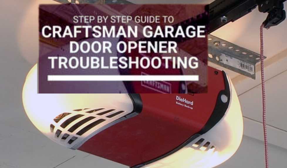 craftsman garage door opener repair manual