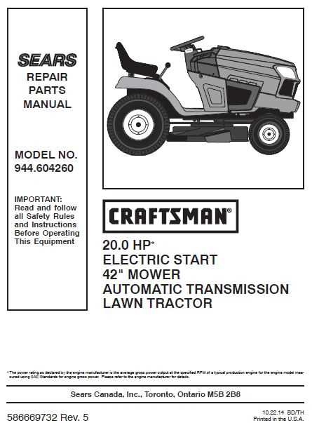 craftsman lawn mower manuals repair