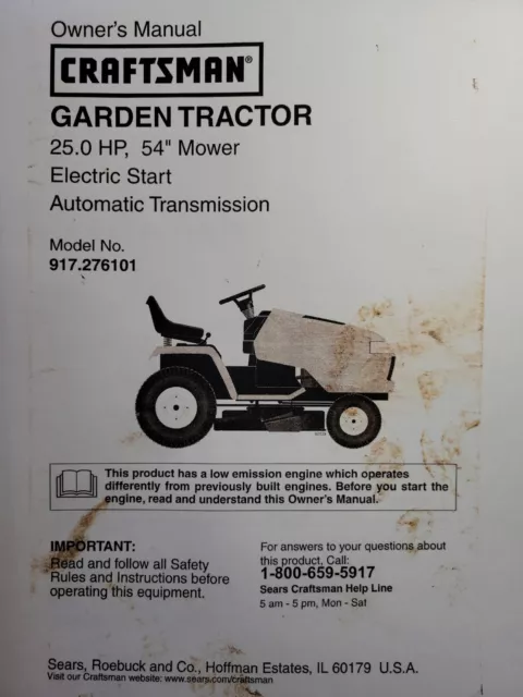 craftsman lawn mower repair manual