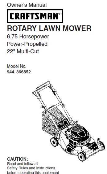 craftsman lawn mower repair manuals