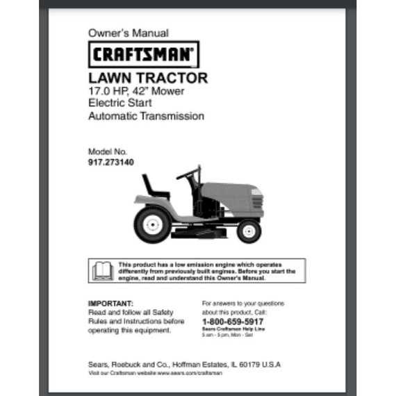 craftsman lawn mower repair manuals