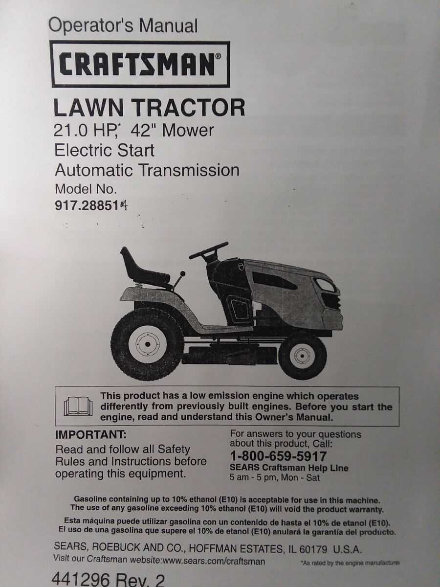 craftsman lawn tractor repair manual