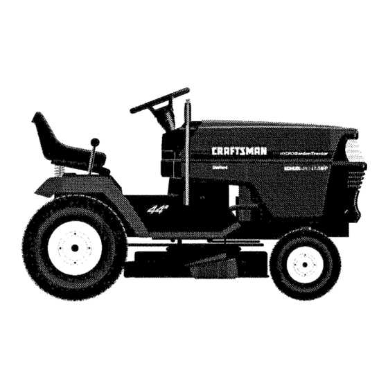 craftsman lawn tractor repair manual