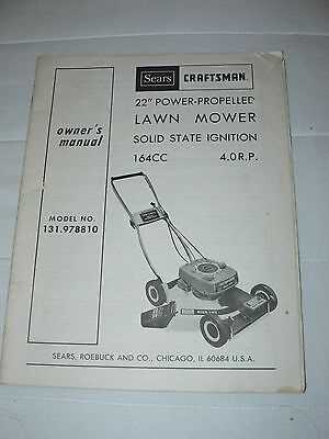 craftsman push mower repair manual