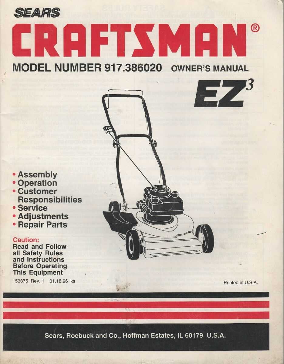 craftsman push mower repair manual