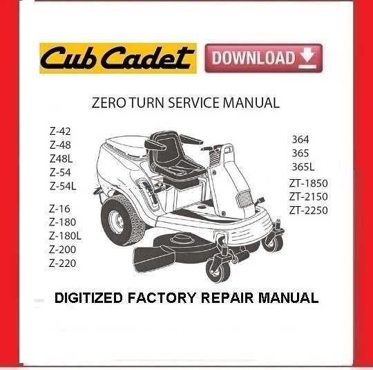 cub cadet mower repair manual