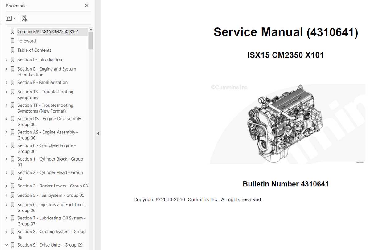 cummins isx engine repair manual